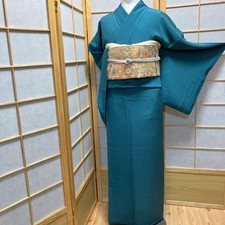 6114# Kimono Japonais Vintage Femme Tissu Soie Robe Kimono Vendu uniquement