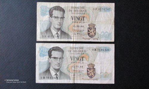 Lot billets banque - 2, de