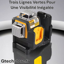 Niveau Laser 360 degrés Ligne Vert Auto-Nivelant DEWALT Haute Visibilité 12V