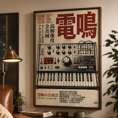 Japanese synthesizer poster - synthesizer,