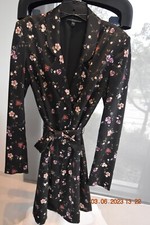 GUESS Women's Black Jacket Robe Coat Blazer Pockets, Medium NWOT