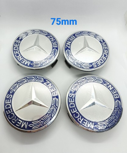 Cache moyeu logo bleu gris - 4x,