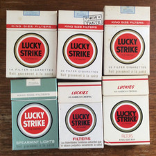 Pour collection 6 paquets de cigarettes vides différents : LUCKY STRIKE