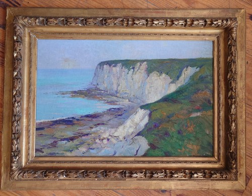 Tableau ancien les falaises - ancien,,