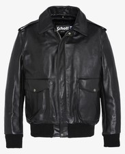 Schott 184 Replica Leather Blouson Flight Black Jacket