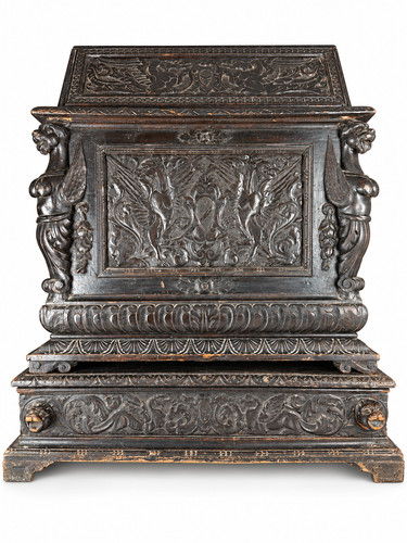 Grand coffre ancien bois - ancien,