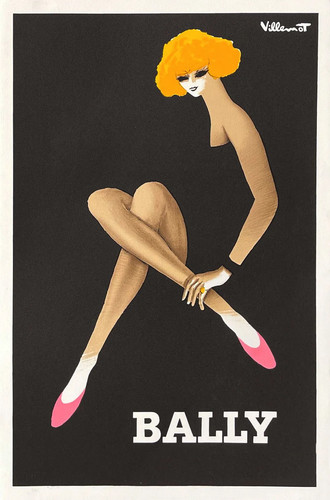 Bernard villemot affiche bally - villemot,