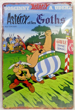 PLAQUE METAL Tôlée VINTAGE  20X30 BD ASTERIX & OBELIX    NV1