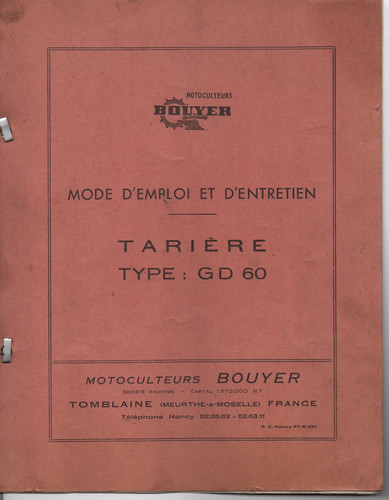 Tracteur notice emploi