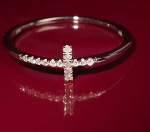 Bague croix blanc et - bague,