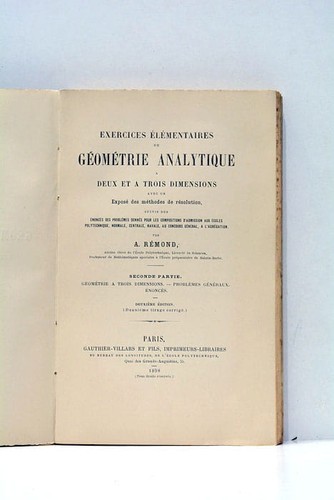 Géométrie analytique tome - géométrie,