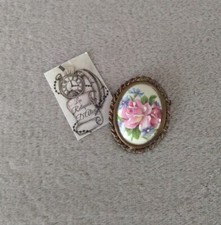 Ancienne broche ovale en