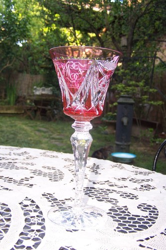 Ancien verre cristal de - verre, en