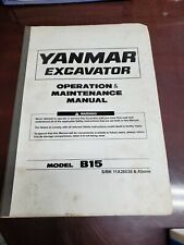 Yanmar b15 operators Manual