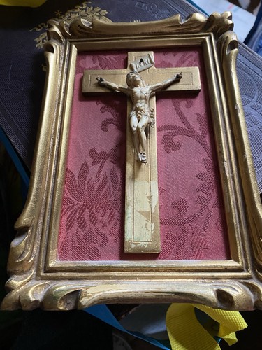 Ancien crucifix bois - crucifix,