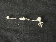 1 boucle d'oreille pendant perles authentique PANDORA argent 925