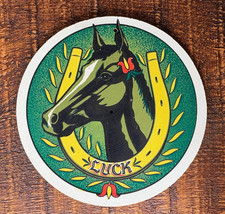 VTG  Pennsylvania Dutch Hex Sign Plaque 7-5/8” Luck Horseshoe