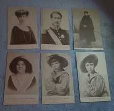 Lot 6 Cpa Famille Royale De Belgique Roi Albert 1er Reine Elisabeth et leur 3...