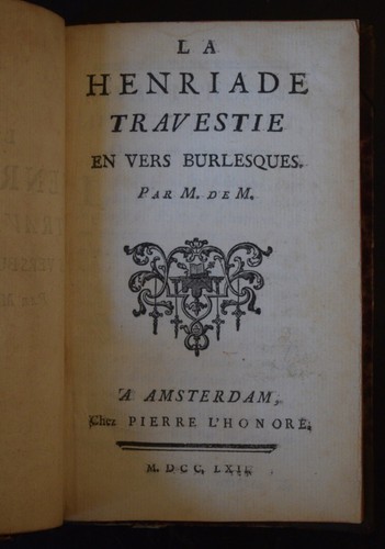 Henriade travestie en - la,