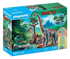 Playmobil Dinos Set 71819 Brachiosaurus Research Team with Hovercraft Neuf en...