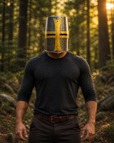 Casque steel crusader - steel,