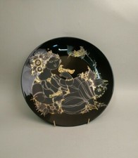 grand plat en porcelaine noire