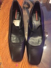 prada leather mary janes