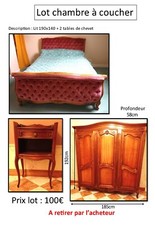 Chambre a coucher merisier