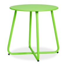 Table basse ronde Table de jardin Vert Table d'appoint Métal Massif Homestyle4u