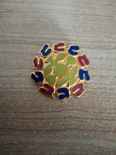 Broche multicolore métal - multicolore,