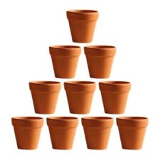 Lot de 10 mini pots de fleurs en terre cuite 4,5 cm x 4 cm Loisir Ecole Jardin