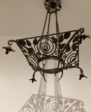 Lustre FER FORGE pour Verre