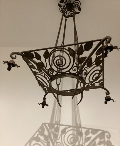 Lustre fer forge pour - lustre,