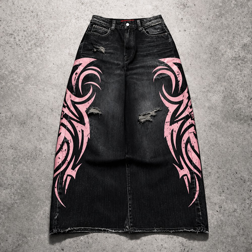 Y2k baggy black - baggy, jeans