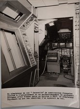 PHOTO silver, RC France flight simulator Air France 18X24cm 1970