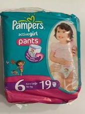 Vintage Diapers Nappies Couche Windeln Pampers Active Girl Pants 6 OPENED