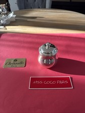 CHRISTOFLE ALBI METAL SILVER SUGAR BOWL VERY NICE CONDITION HT 12 CM