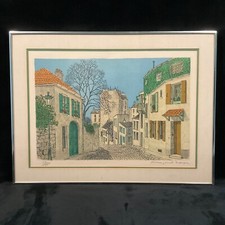 Denis Paul Noyer Signed, Original Lithograph "Village of Provence" with COA