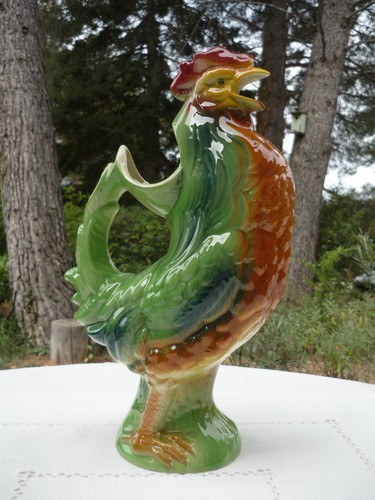 Pichet barbotine coq - en,