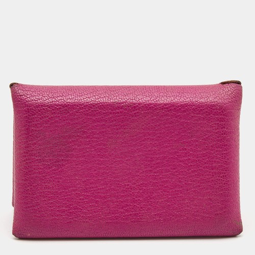 Porte cartes hermes cyclamen - porte-cartes,