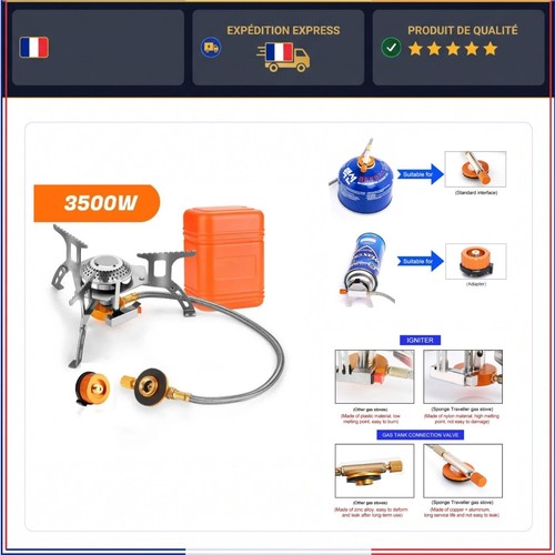 Réchaud gaz camping - à,