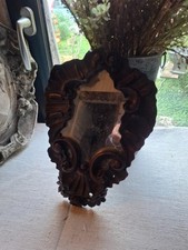 Ancien petit miroir en bois