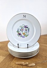 6 Assiettes plates porcelaine