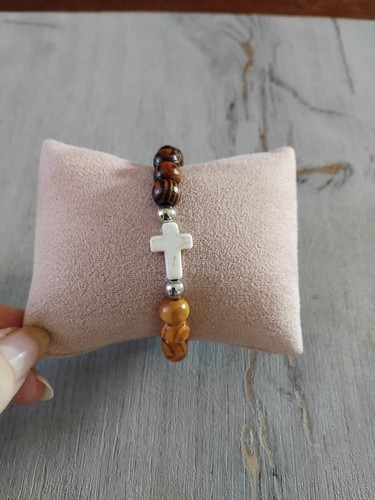 Bracelet perles marron