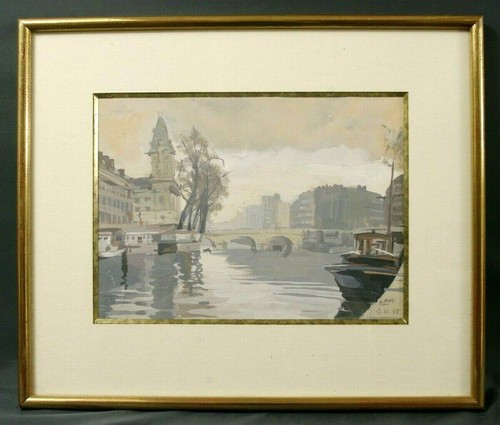 Gouache originale 1938 par - gouache, e