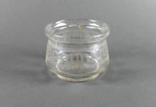 Vintage Glass Ramekin Pot with Chiseled Greek Frieze Decor
