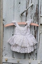 Robe poupée ancienne coton broderie anglaise doll's dress