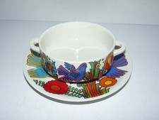 ancien bol à soupe + soucoupe acapulco villeroy & boch / très belle état