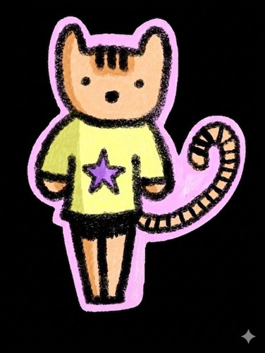 Stickers chat rose - stickers,