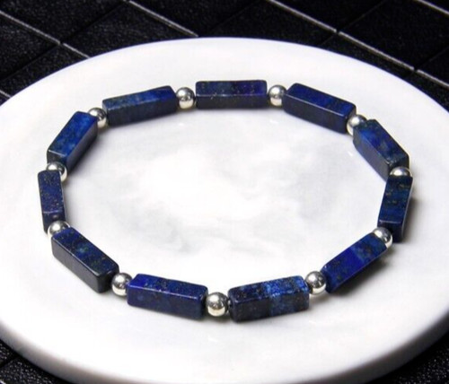 Bracelet perles lapis - bracelet,